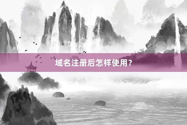 域名注册后怎样使用?